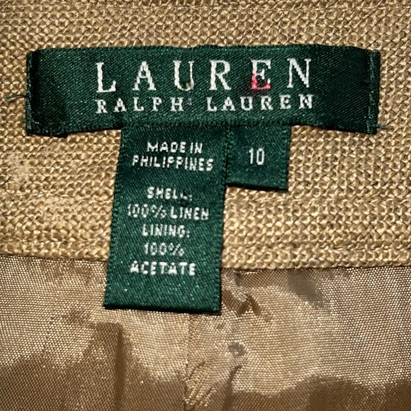 Lauren Ralph Lauren Linen Lined Skirt Size 10 - Picture 4 of 5